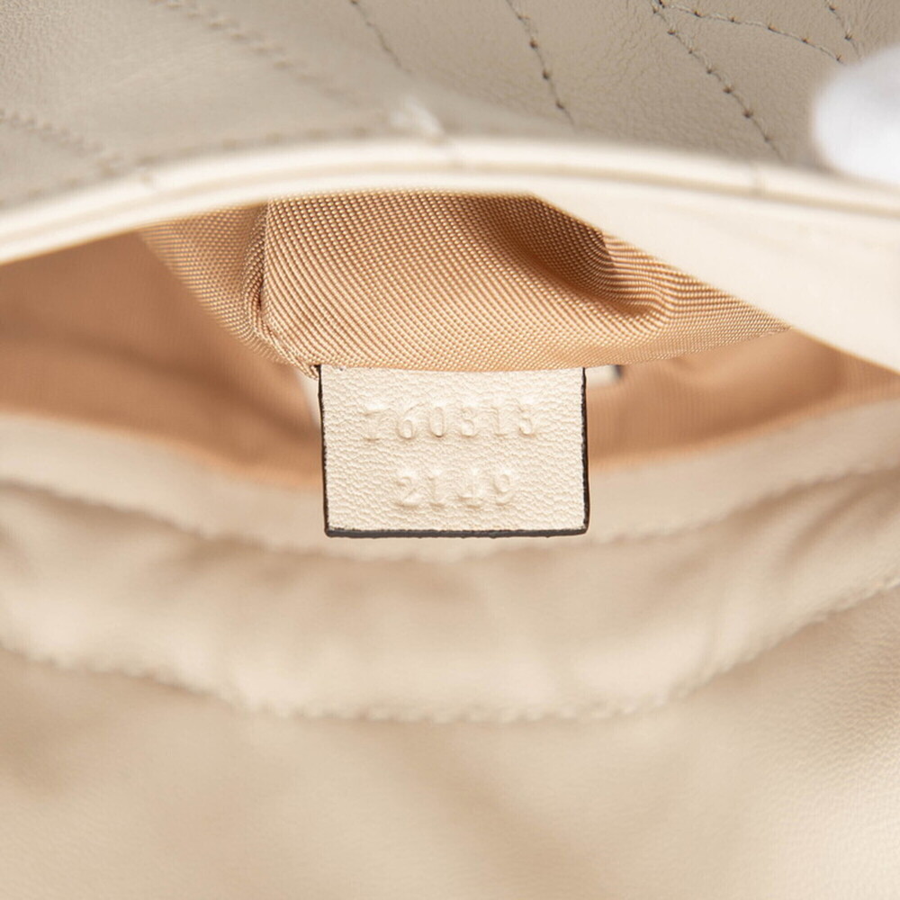 GUCCI Authentic White Leather Shoulder Bag - Picture 6 of 6